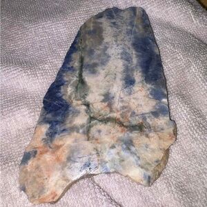 Blue and White Stone Slab blue lepidolite.  #4.  4.4 oz Perfect for making cabs